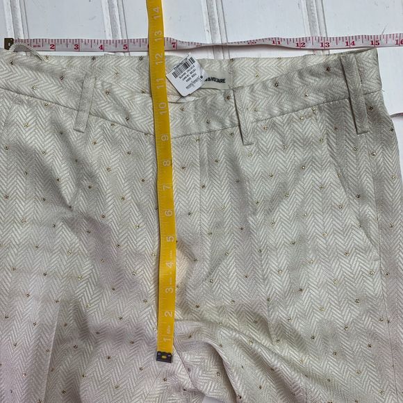 Zadig & Voltaire 36 Pist Jac Star Pants White Gold Star Pattern Trousers Career - Picture 6 of 9
